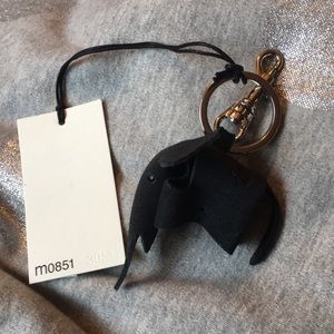 Leather elephant keychain